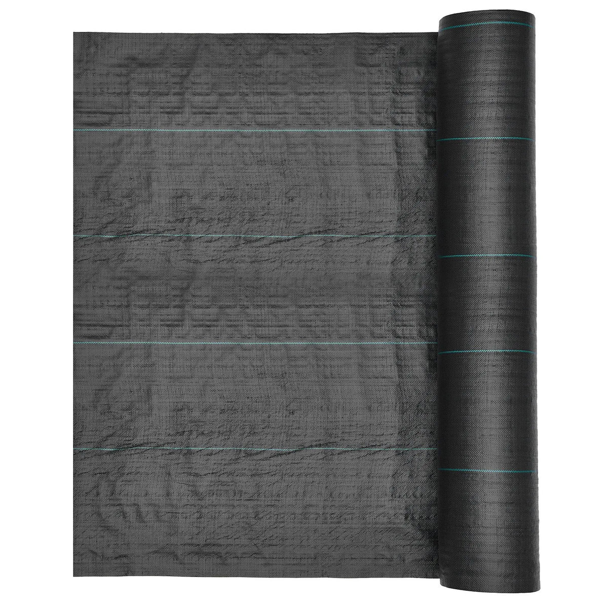 VEVOR nezāļu barjeras audums 2 x 50 m, 100 g/m² austs PP dārza segums ar augstu blīvumu, ūdens caurlaidīgs pārklājums celiņiem, grantij un dārza zonām - ZEMLETES.LV