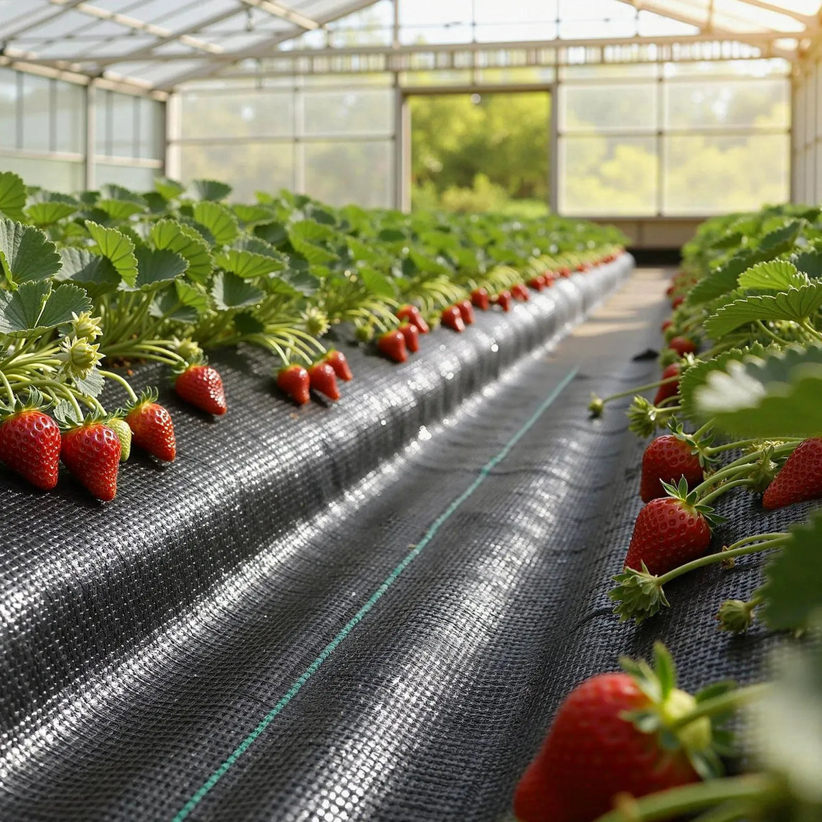 VEVOR nezāļu barjeras audums 2 x 50 m, 100 g/m² austs PP dārza segums ar augstu blīvumu, ūdens caurlaidīgs pārklājums celiņiem, grantij un dārza zonām - ZEMLETES.LV