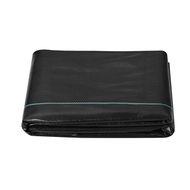 VEVOR nezāļu kontroles ainavu audums, 0,9 x 30,5 m izturīgs dārza nezāļu audums, austs PP nezāļu kontroles audums, piebraucamā ceļa audums, ģeotekstils ainavu labiekārtošanai, zemes pārklājs, nezāļu bloķēšanas paklājs, melns - ZEMLETES.LV
