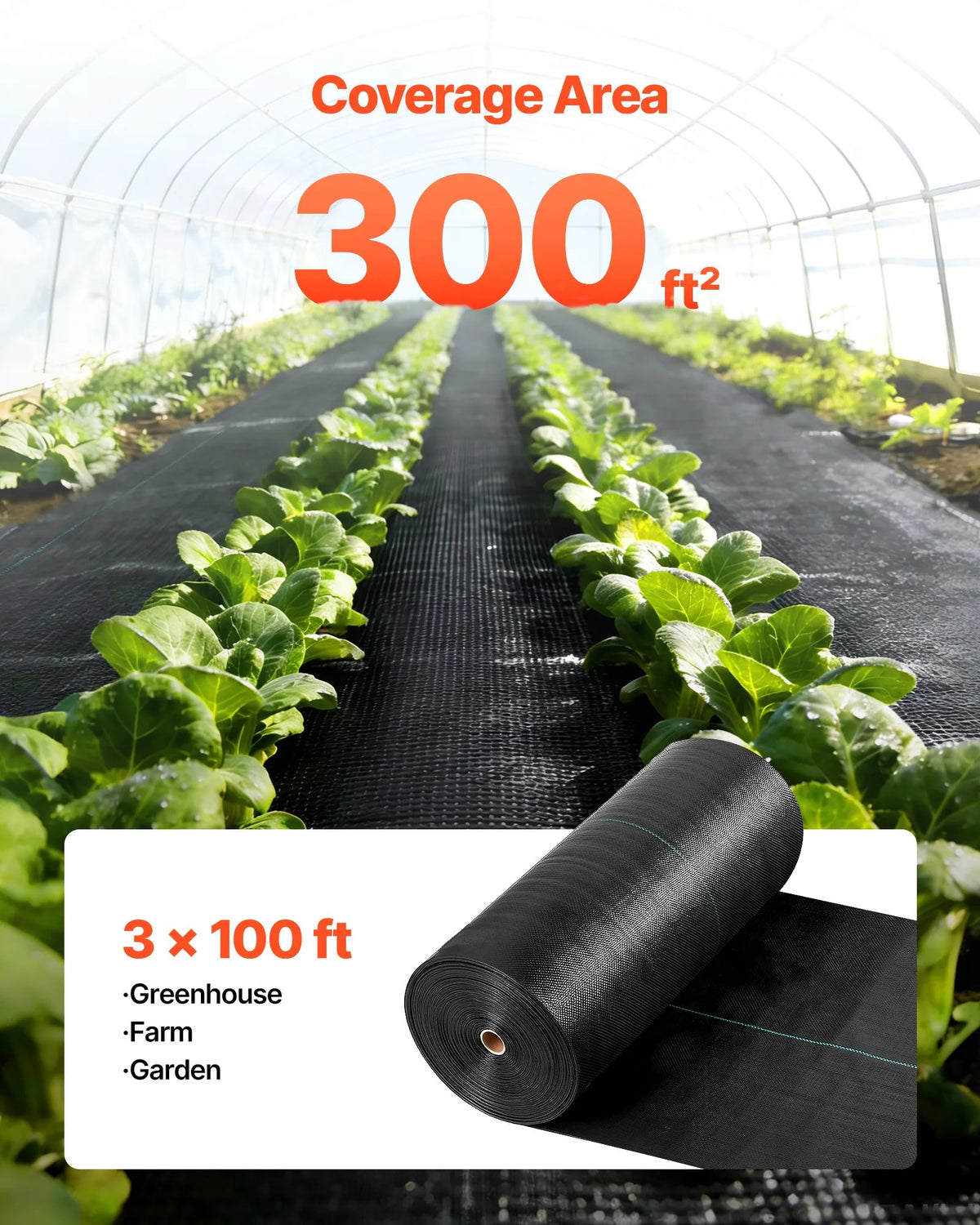 VEVOR nezāļu barjeras audums smagai slodzei, 0,9 x 30,5 m, 141,7 g/m² austs ainavu segums, nezāļu ierobežošanas pārklājums dārzam, ģeotekstila pamatne, melns - ZEMLETES.LV