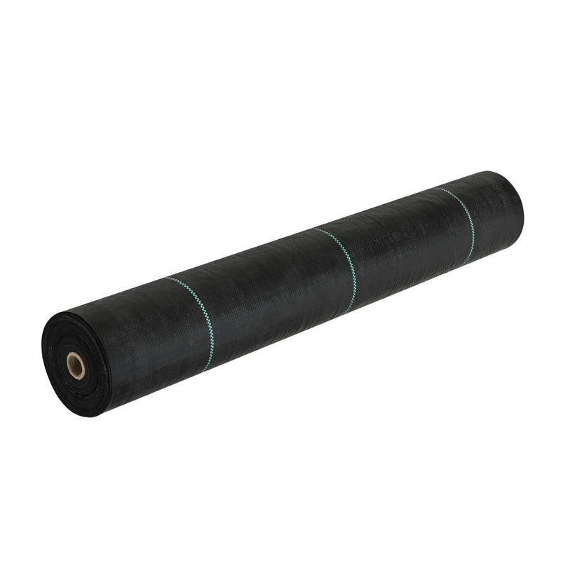 VEVOR Nezāļu barjeras ainavu audums, 0,91 × 91,44 m smagās klases dārza nezāļu audums, austs PP nezāļu kontroles audums, piebraucamā ceļa audums, ģeotekstila audums ainavu veidošanai, zemes segums, nezāļu bloķēšanas paklājs, melns - ZEMLETES.LV
