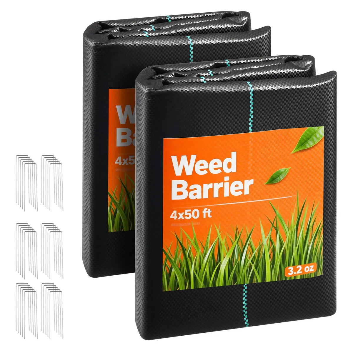 VEVOR nezāļu barjeras audums smagai slodzei, 2 gab., 1,2 x 15,2 m, 90,7 g/m² austs ainavu segums, nezāļu ierobežošanas pārklājums dārzam, ģeotekstila pamatne, melns - ZEMLETES.LV