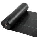 VEVOR nezāļu barjeras audums smagai slodzei, 1,8 x 76,2 m, 141,7 g/m² austs ainavu segums, nezāļu ierobežošanas pārklājums dārzam, ģeotekstila pamatne, melns - ZEMLETES.LV