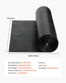 VEVOR nezāļu barjeras audums smagai slodzei, 1,8 x 76,2 m, 141,7 g/m² austs ainavu segums, nezāļu ierobežošanas pārklājums dārzam, ģeotekstila pamatne, melns - ZEMLETES.LV