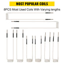 VEVOR indukcijas sildītāja spoles komplekts, 8 gab., dažāda garuma, karstumizturīgas, elastīgas, piemērotas rūsējušu skrūvju un uzgriežņu noņemšanai