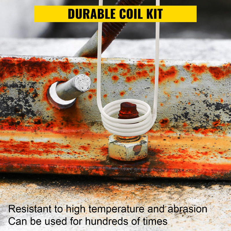 VEVOR indukcijas sildītāja spoles komplekts, 8 gab., dažāda garuma, karstumizturīgas, elastīgas, piemērotas rūsējušu skrūvju un uzgriežņu noņemšanai