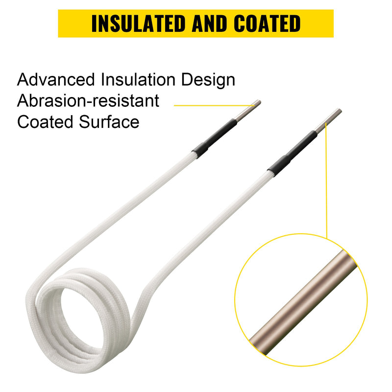VEVOR indukcijas sildītāja spoles komplekts, 8 gab., dažāda garuma, karstumizturīgas, elastīgas, piemērotas rūsējušu skrūvju un uzgriežņu noņemšanai