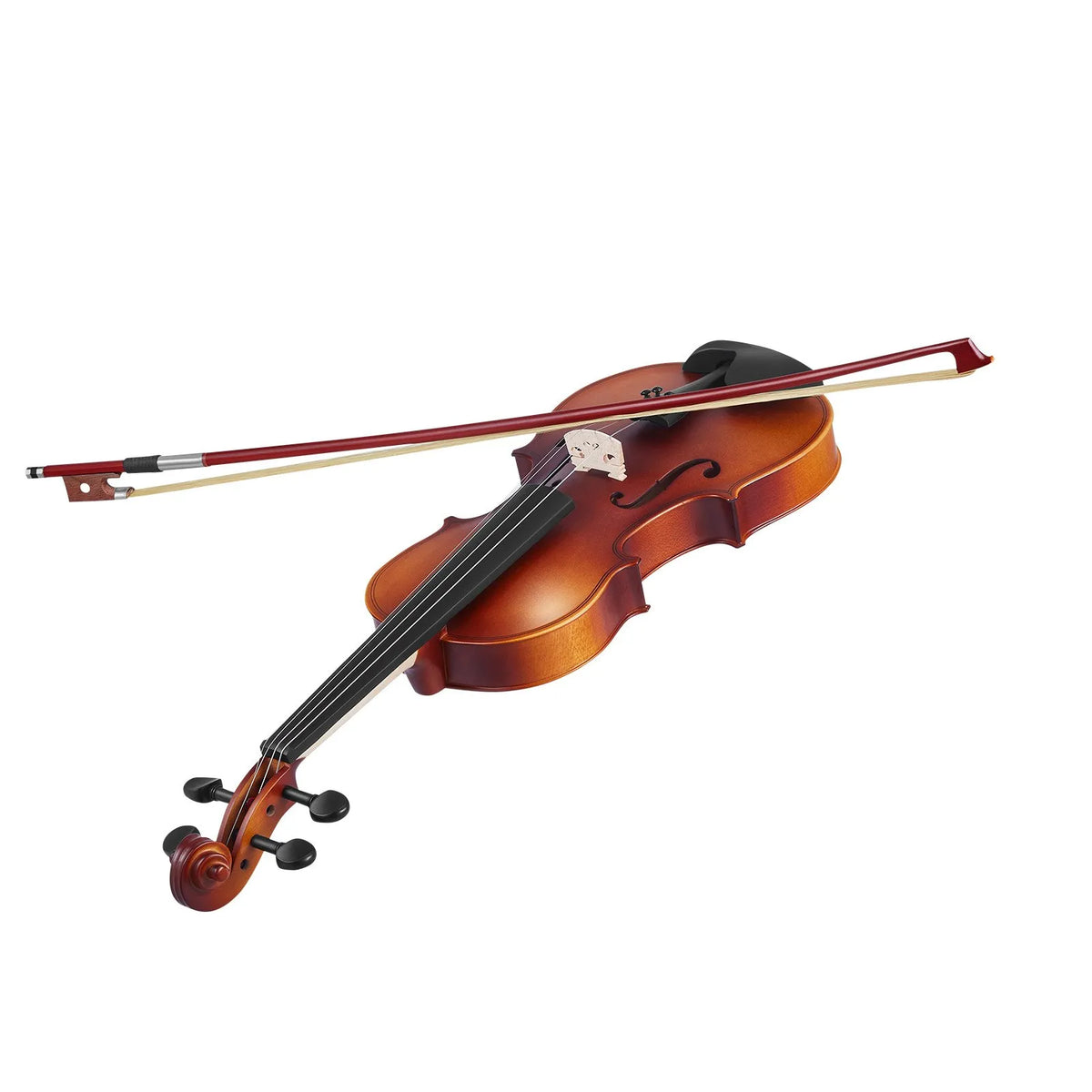 VEVOR Violin 4/4 355 mm Beginner Set with Hard Case, Bow, Shoulder Rest, Tuner and Strings, Brown