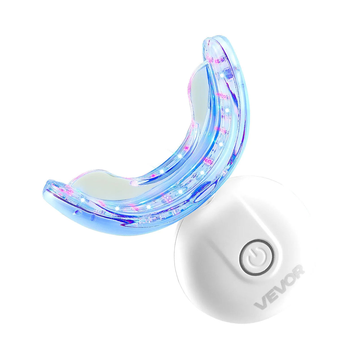 VEVOR Teeth Whitening Kit with LED Light, 32 LED Accelerator Light, Whitening Strips, Pens and Gel Syringes, U-shaped Tips, Portable Wireless Kit for Fast and Effective Stubborn Stain Removal