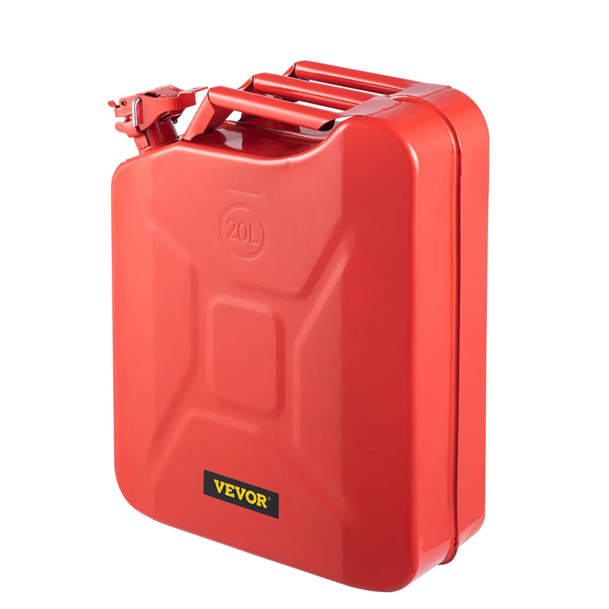 Fuel Can 20 L with Flexible Filler Spout, Steel, Red