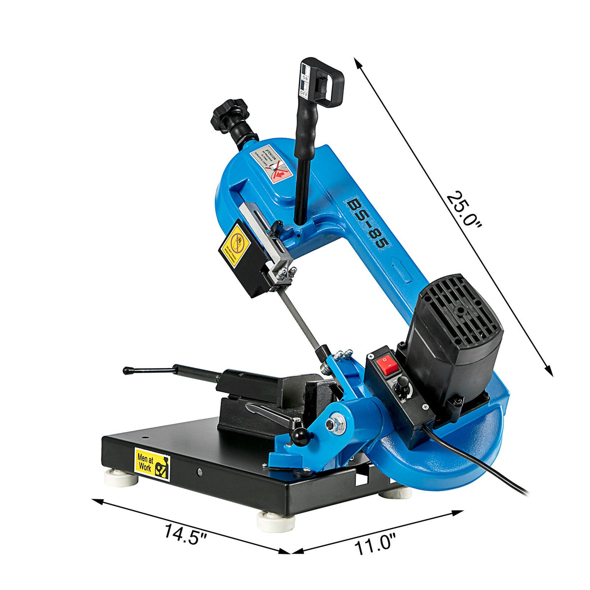 VEVOR Vertical Band Saw Machine for Metal, 1000 W, with Cutting Angle 0–45°, Table-Type Construction, Cutting Depth 85 × 105 mm, for Metal, Wood, Fibreglass and Plastic Cutting