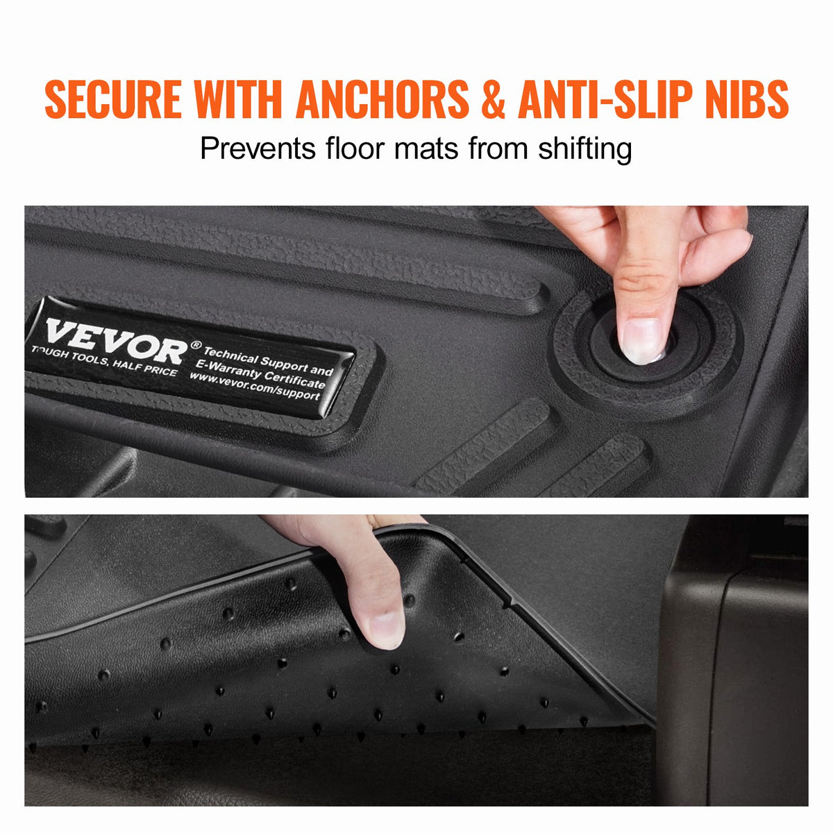 VEVOR Car Floor Mats for Toyota Camry (2018–2024), 3 pcs, TPE