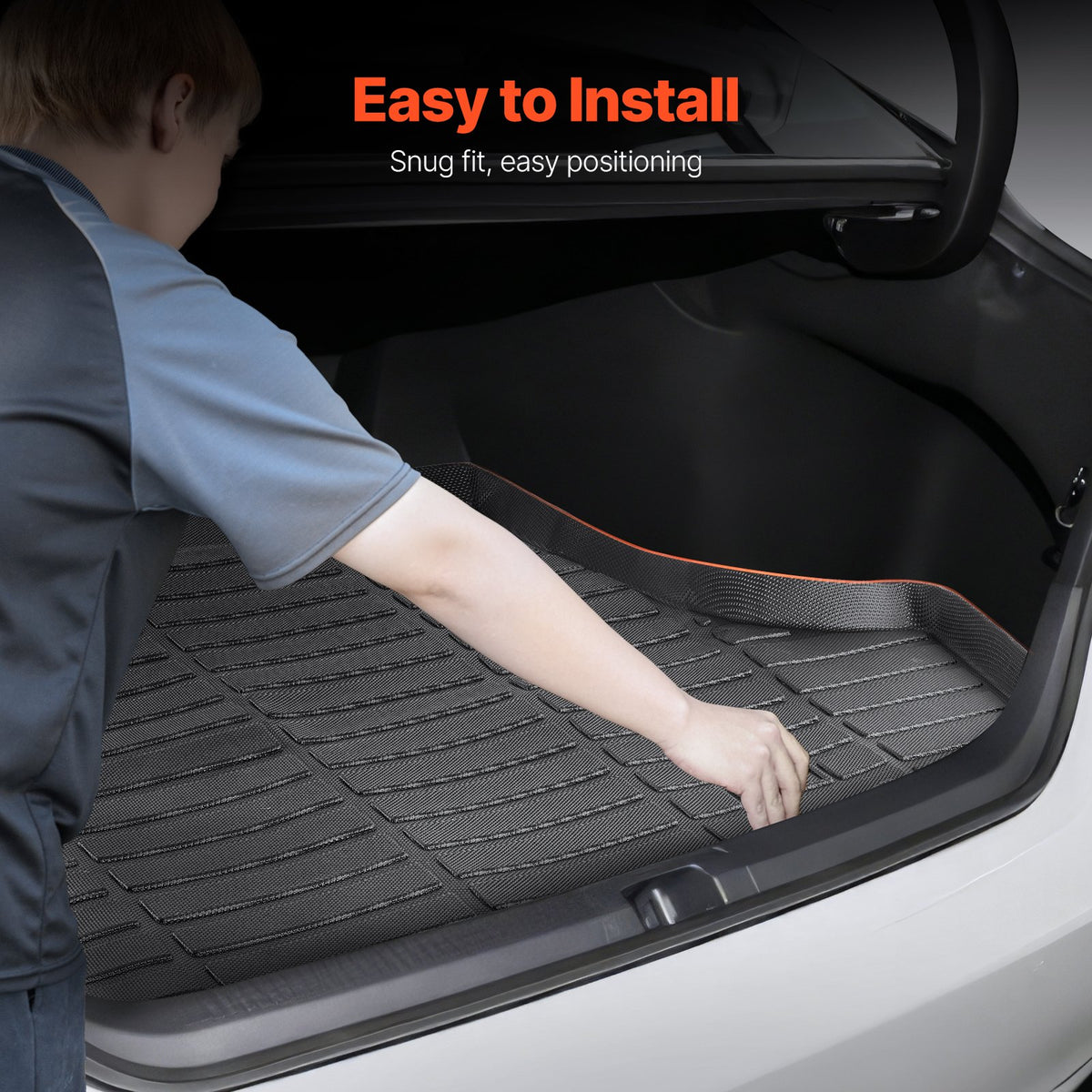 VEVOR All-Weather Cargo Mat, TPE Material, Custom Fit for Toyota Camry 2018-2025 Hybrid