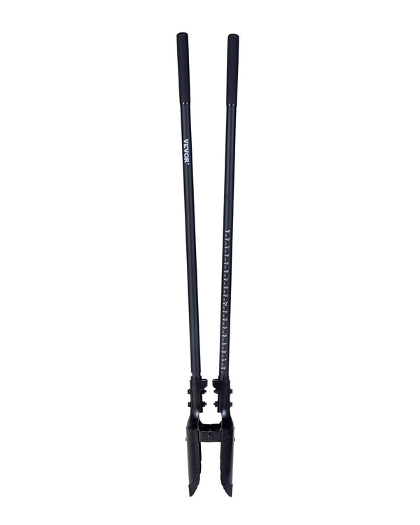 VEVOR cauruma rakšanas lāpsta ar stiklašķiedras kātu un mēroga atzīmēm, 1460 mm