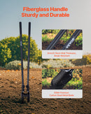 VEVOR cauruma rakšanas lāpsta ar stiklašķiedras kātu un mēroga atzīmēm, 1460 mm