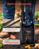 VEVOR cauruma rakšanas lāpsta ar stiklašķiedras kātu un mēroga atzīmēm, 1460 mm