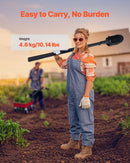 VEVOR cauruma rakšanas lāpsta ar stiklašķiedras kātu un mēroga atzīmēm, 1460 mm