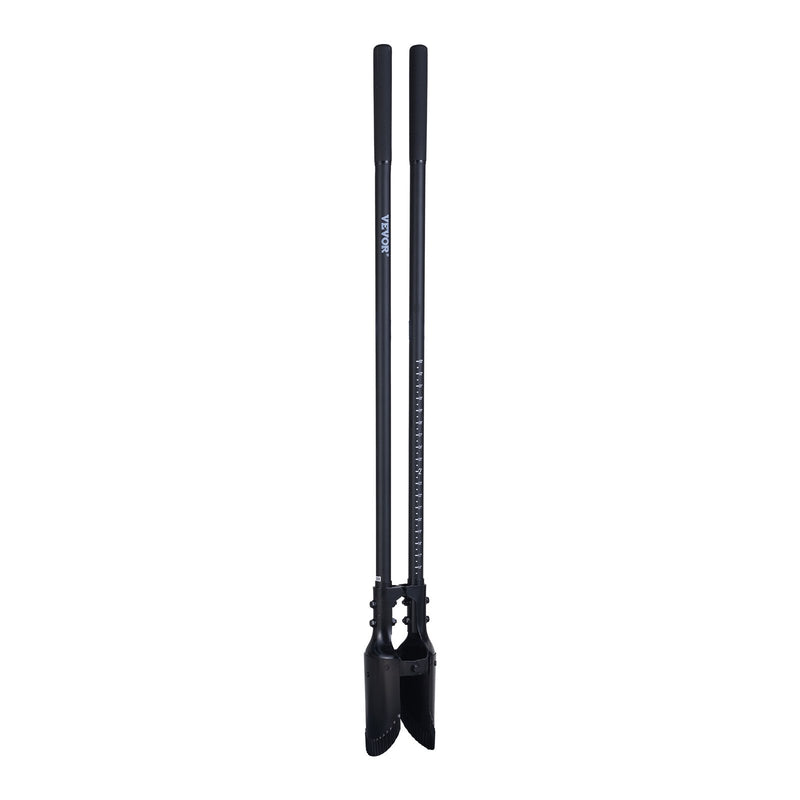 VEVOR cauruma rakšanas lāpsta ar stiklašķiedras kātu un mēroga atzīmēm, 1460 mm