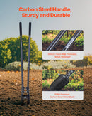 VEVOR posteņa urbšanas rīks ar oglekļa tērauda rokturi, mēroga atzīmēm, 146 cm urbis