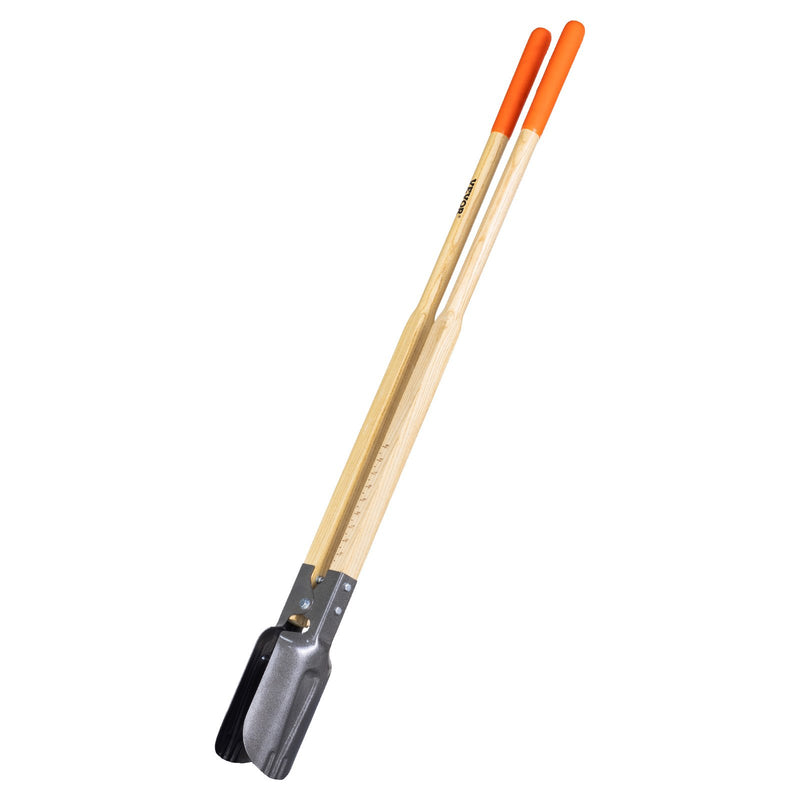 VEVOR caurumu rakšanas instruments ar koka rokturi un mērogu atzīmēm, 146 cm caurumu rakšanas instruments