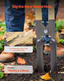 VEVOR caurumu rakšanas instruments ar koka rokturi un mērogu atzīmēm, 146 cm caurumu rakšanas instruments