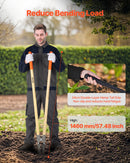 VEVOR caurumu rakšanas instruments ar koka rokturi un mērogu atzīmēm, 146 cm caurumu rakšanas instruments