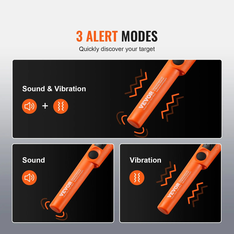 Metāla detektora precīzijas zonde, daļēji ūdensizturīga rokas ierīce ar 50 mm noteikšanas dziļumu, 3 darbības režīmi, dārgumu meklēšanas zonde ar maciņu, ūdensizturīgu somiņu un 9 V bateriju, piemērota pieaugušajiem un bērniem