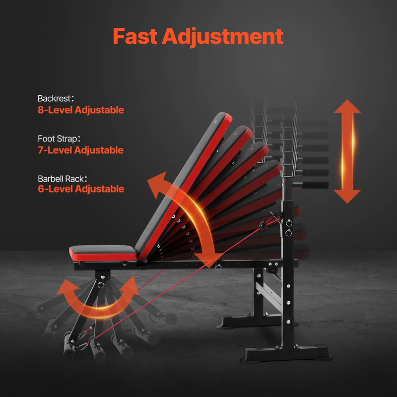 Regulējams salokāms treniņu sols - vēdera preses sols mājas sporta zālei un spēka treniņiem