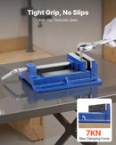 VEVOR urbjpreses skrūvspīles ar 102 mm žokļu platumu, pārnēsājamas darbagalda skrūvspīles ar rievotu pamatni vieglai uzstādīšanai, izturīgs čuguna korpuss, piemērotas kokapstrādei, metālapstrādei, urbšanai un griešanai