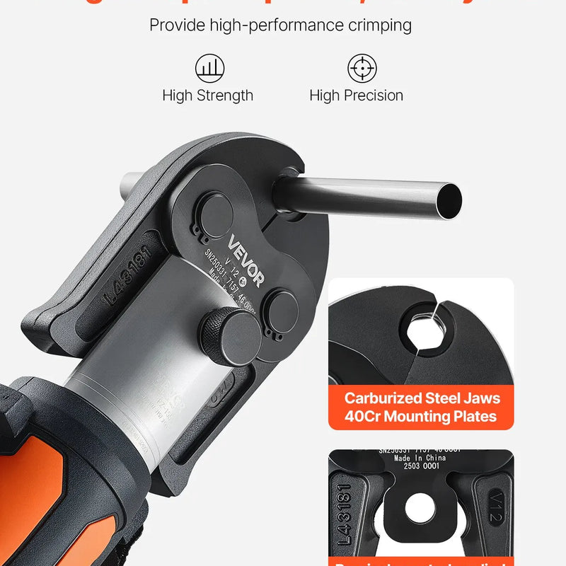 V12 presēšanas uzgalis 12 mm, piemērots V tipa nerūsējošā tērauda caurulēm