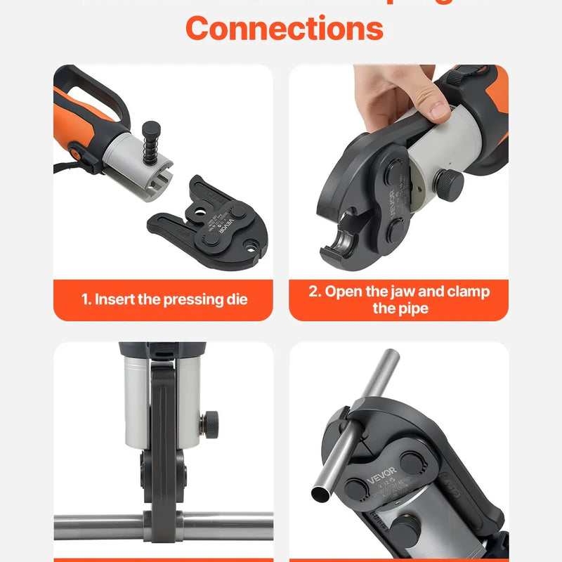 V12 presēšanas uzgalis 12 mm, piemērots V tipa nerūsējošā tērauda caurulēm