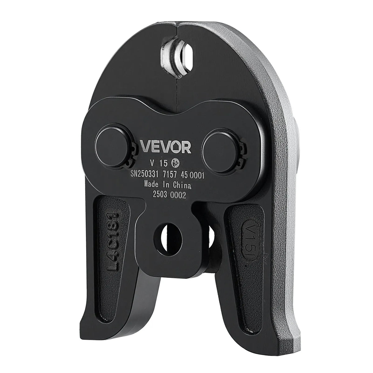 VEVOR V15 Press Fitting, 15 mm, for V-type Stainless Steel Tubes, Made from High-Strength Hardened Steel, Compatible with Standard Press Tools