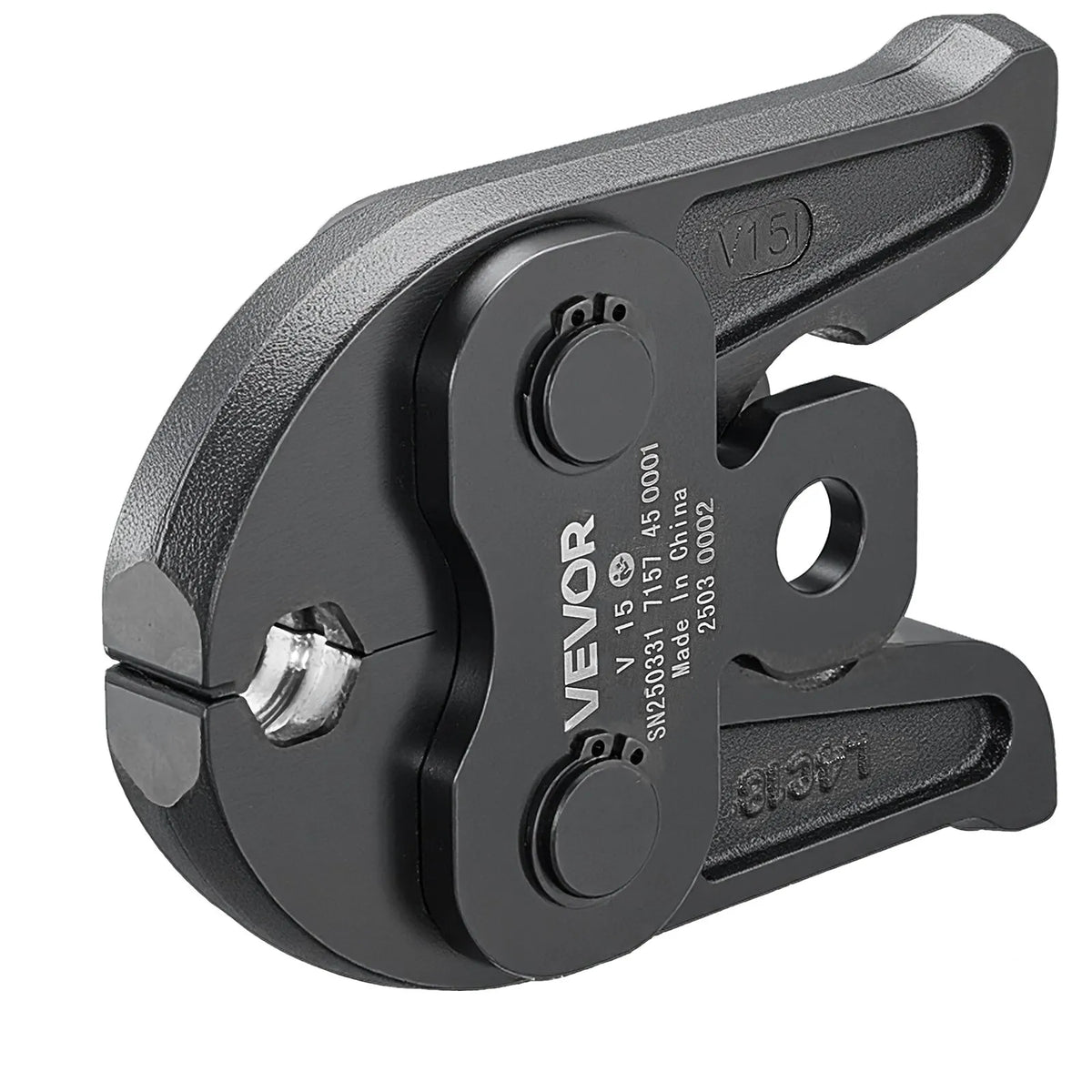 VEVOR V15 Press Fitting, 15 mm, for V-type Stainless Steel Tubes, Made from High-Strength Hardened Steel, Compatible with Standard Press Tools