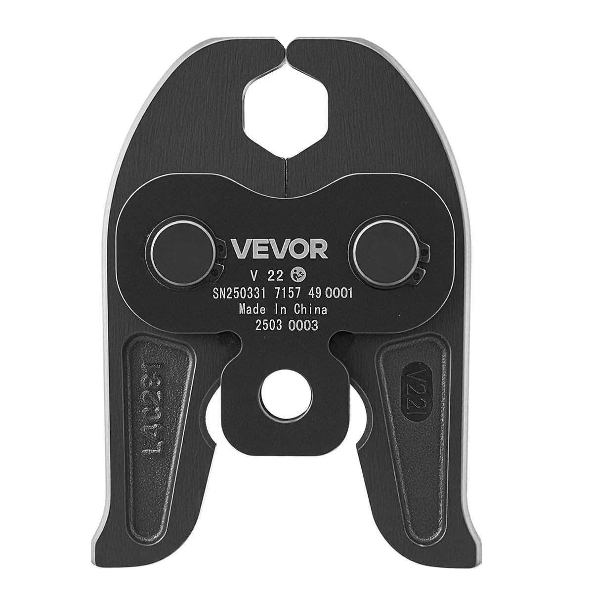 VEVOR Press Fitting V22, 22 mm, for V-type Stainless Steel Pipes, Made from High-Strength Hardened Steel, Compatible with Standard Press Tools