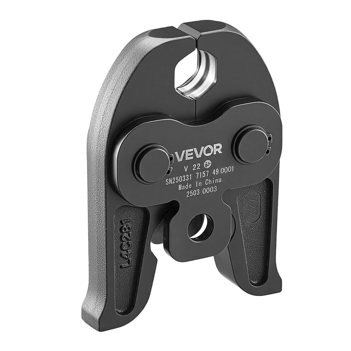 VEVOR Press Fitting V22, 22 mm, for V-type Stainless Steel Pipes, Made from High-Strength Hardened Steel, Compatible with Standard Press Tools