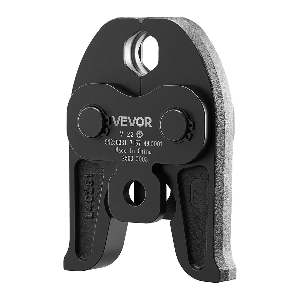 VEVOR Press Fitting V22, 22 mm, for V-type Stainless Steel Pipes, Made from High-Strength Hardened Steel, Compatible with Standard Press Tools