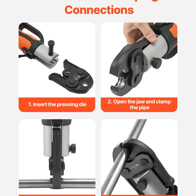 V22 presēšanas uzgalis 22 mm, piemērots V tipa nerūsējošā tērauda caurulēm