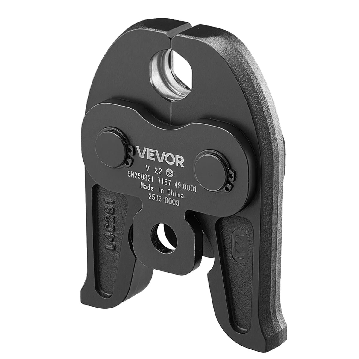 VEVOR Press Fitting V22, 22 mm, for V-type Stainless Steel Pipes, Made from High-Strength Hardened Steel, Compatible with Standard Press Tools