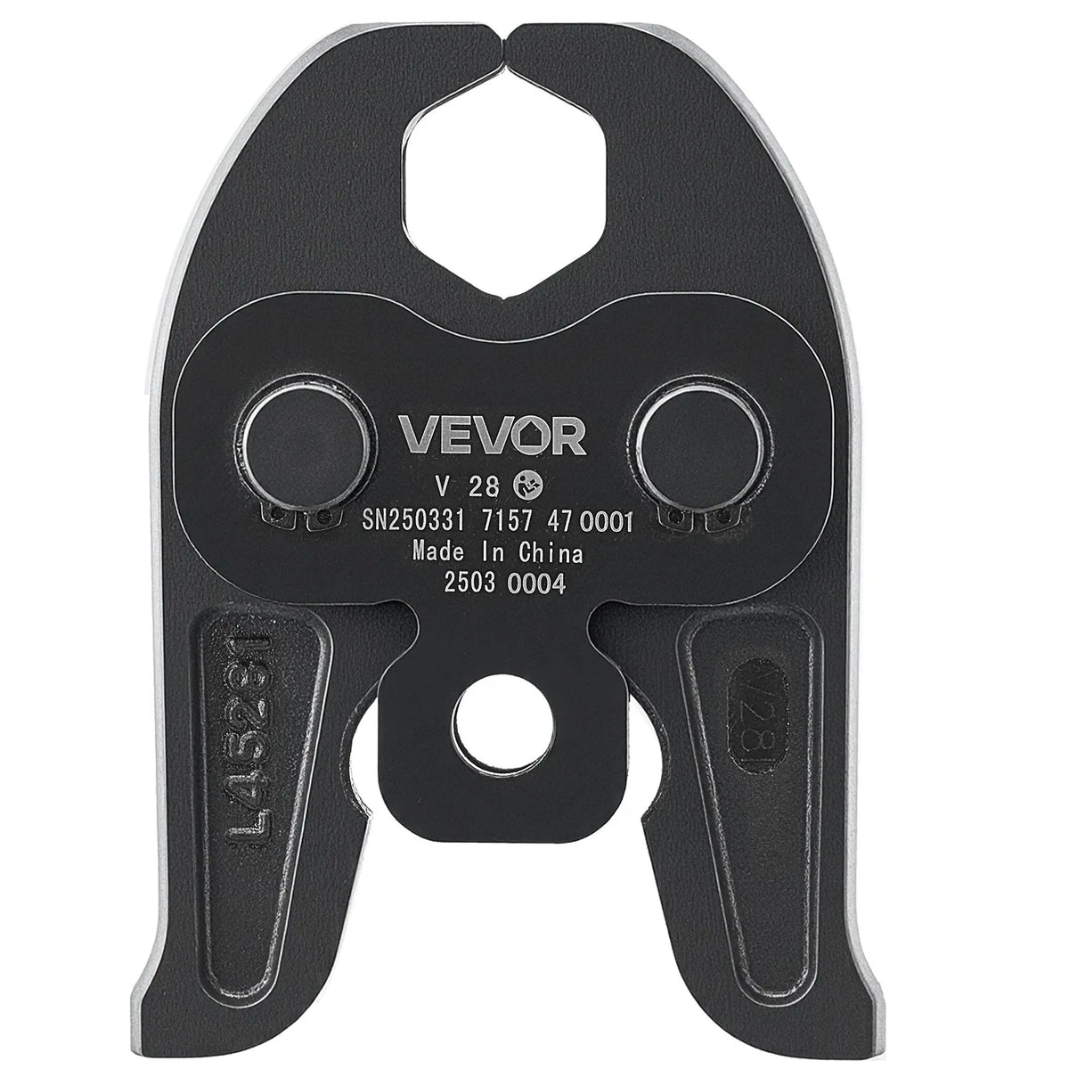 VEVOR Press Fitting V28, 28 mm, for V-type Stainless Steel Pipes, Made from High-Strength Hardened Steel, Compatible with Standard Press Tools