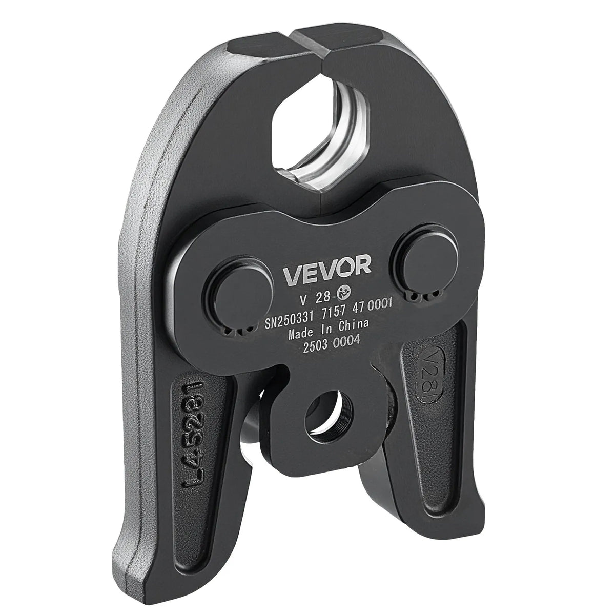 VEVOR Press Fitting V28, 28 mm, for V-type Stainless Steel Pipes, Made from High-Strength Hardened Steel, Compatible with Standard Press Tools