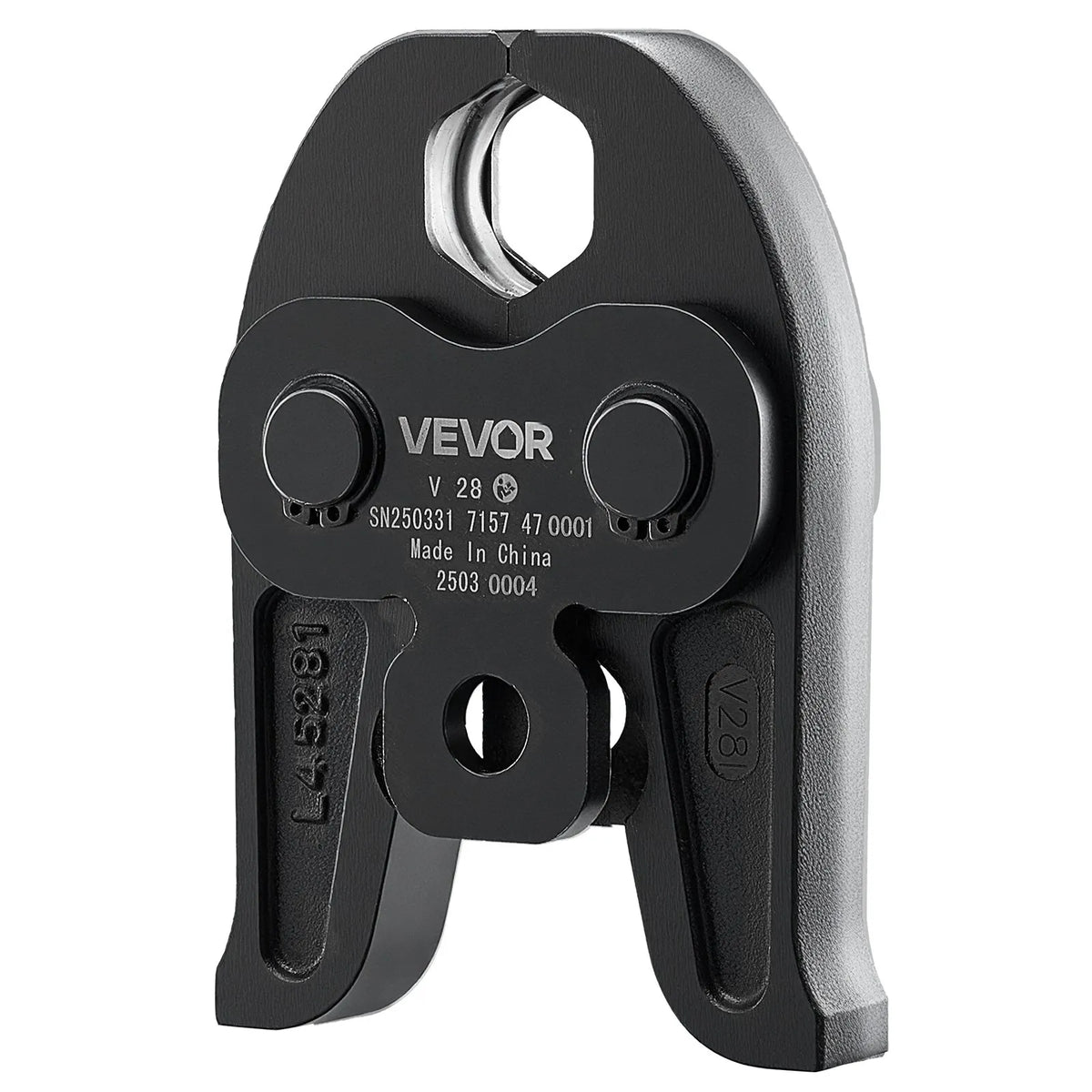 VEVOR Press Fitting V28, 28 mm, for V-type Stainless Steel Pipes, Made from High-Strength Hardened Steel, Compatible with Standard Press Tools