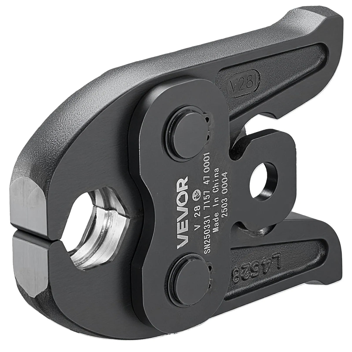 VEVOR Press Fitting V28, 28 mm, for V-type Stainless Steel Pipes, Made from High-Strength Hardened Steel, Compatible with Standard Press Tools