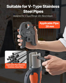 V28 presēšanas uzgalis 28 mm, piemērots V tipa nerūsējošā tērauda caurulēm