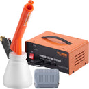 Pulvera pārklāšanas sistēma, 50 kV elektrostatiskās jaudas pulvera pārklāšanas komplekts ar smidzināšanas pistoli, kājas slēdzi, sprauslām un pulvera traukiem, pārklāšanas iekārta mājas un komerciālai ražošanai