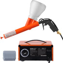 Pulvera pārklāšanas sistēma, 50 kV elektrostatiskās jaudas pulvera pārklāšanas komplekts ar smidzināšanas pistoli, kājas slēdzi, sprauslām un pulvera traukiem, pārklāšanas iekārta mājas un komerciālai ražošanai