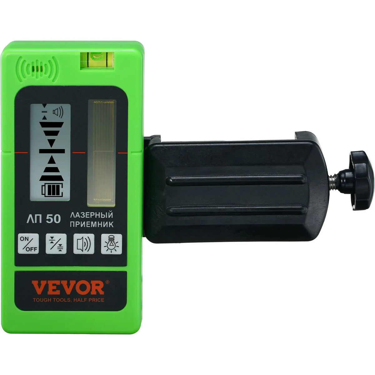 VEVOR Laser Receiver Detector for Green and Red Laser Beams, Working Range up to 60 m, with Mounting Clamp