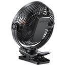 VEVOR pārnēsājams ventilators ar klipsi un uzlādējamu akumulatoru, USB pieslēgvieta, 3 ātrumi un cirkulācijas režīms, spēcīga gaisa plūsma, izturīgs stiprinājums, ilgs darbības laiks galdam, golfa ratiņiem, kempingam, skrejceliņam un birojam, melns - ZEMLETES.LV