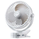 VEVOR portatīvais ventilators ar klipsi, uzlādējams, USB pieslēgums, 3 ātrumi un cirkulācijas režīms, spēcīga gaisa plūsma, izturīgs stiprinājums, piemērots galdam, golfa ratiem, āra kempingam, skrejceliņam un birojam, balts - ZEMLETES.LV