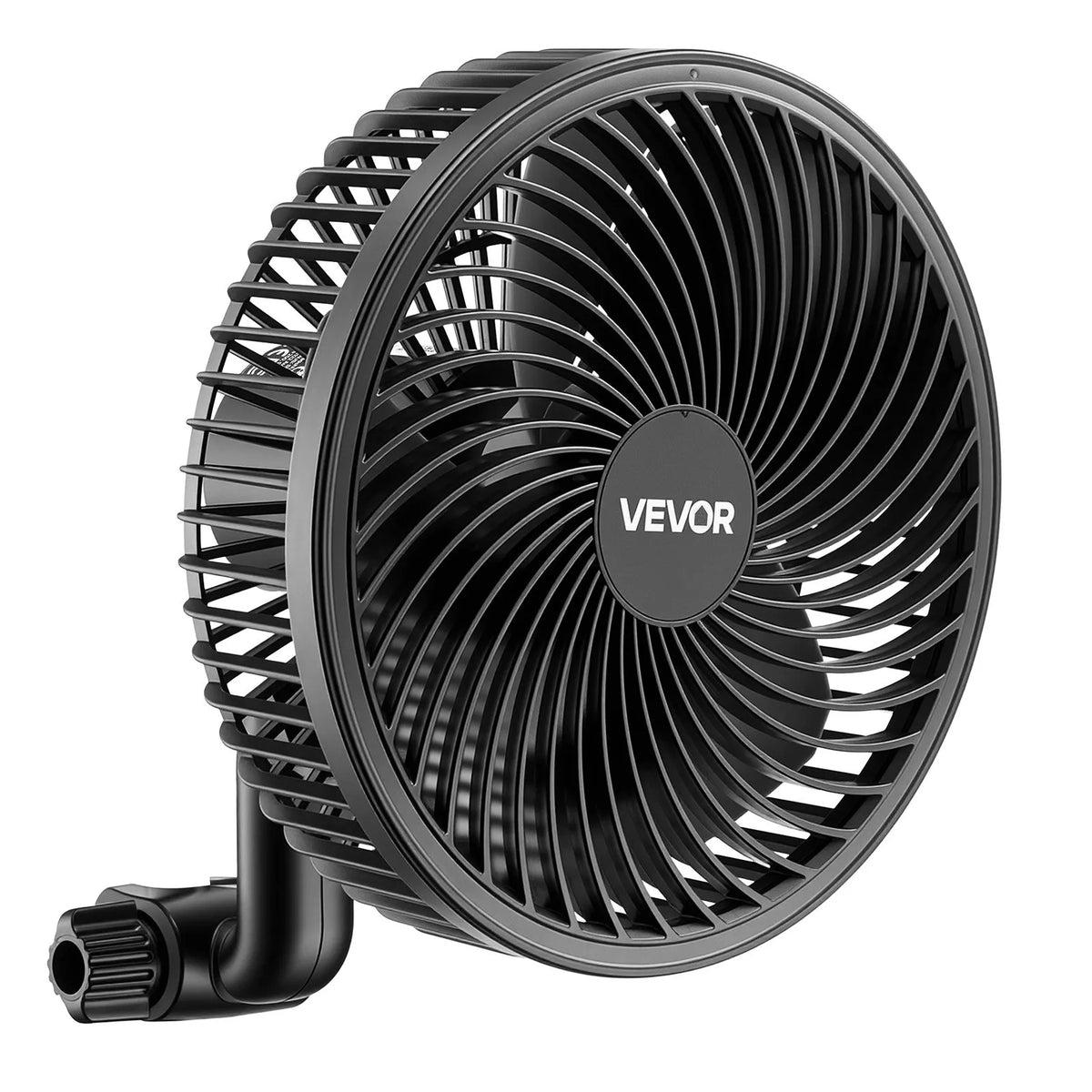 VEVOR augu ventilatori ar klipsi, uzlādējami, USB pieslēgums, 9 ātrumi un cirkulācijas režīms, viedā vadība, oscilējoši, ilgs darbības laiks, hidroponikai un audzēšanas teltīm, melni, 2 gab. - ZEMLETES.LV