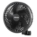 VEVOR augu ventilatori ar klipsi, uzlādējami, USB pieslēgums, 9 ātrumi un cirkulācijas režīms, viedā vadība, oscilējoši, ilgs darbības laiks, hidroponikai un audzēšanas teltīm, melni, 2 gab. - ZEMLETES.LV